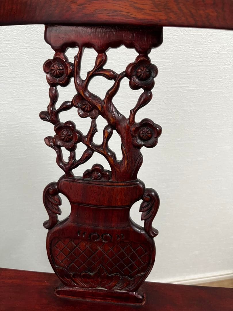 中国螺鈿家具セット 2脚の椅子+テーブル