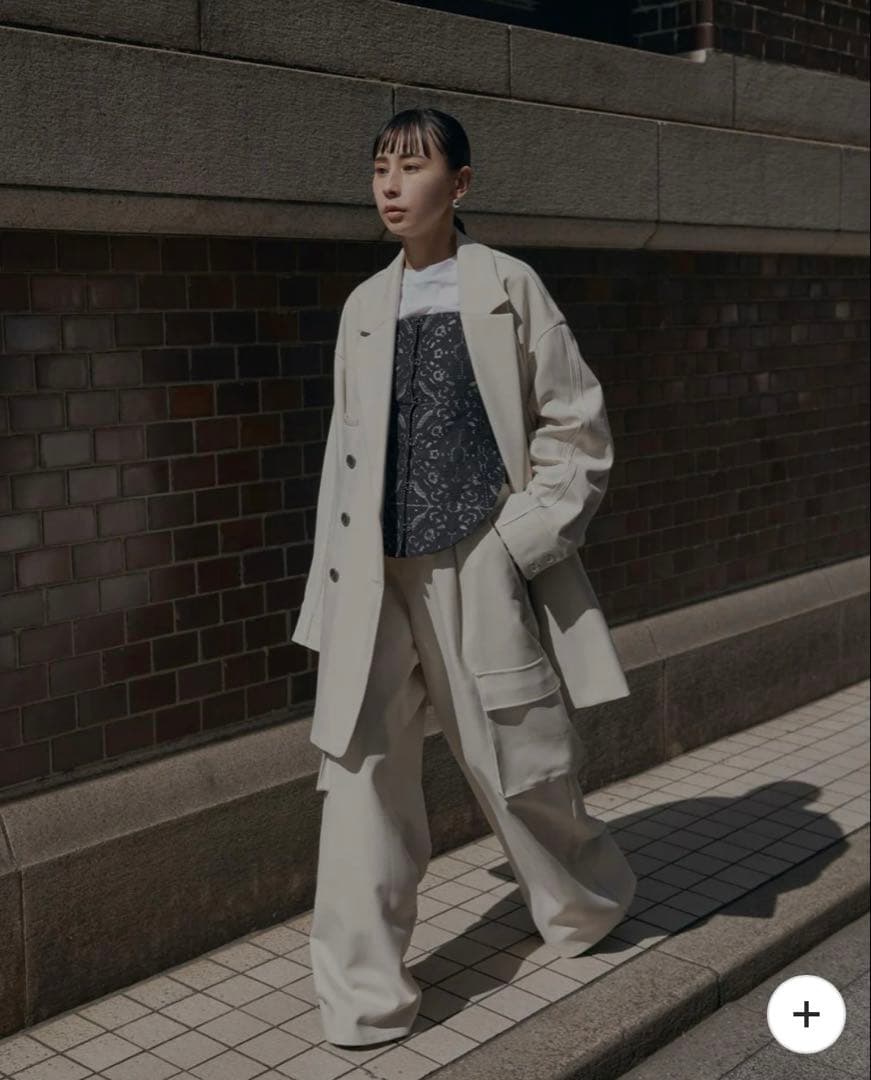 新品未使用　DENIM LIKE CORSET WORK PANTS ホワイト