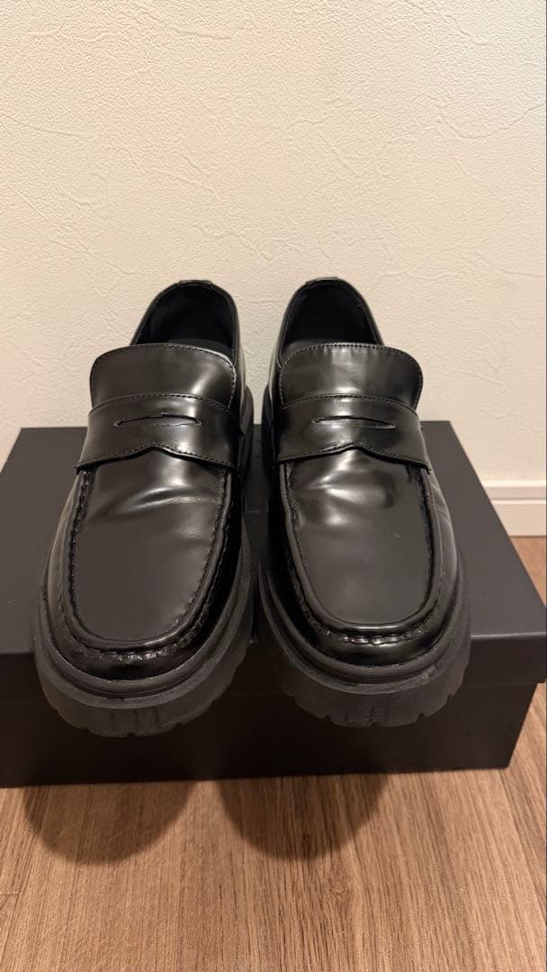 UNOS LOAFER ブラックレザー厚底