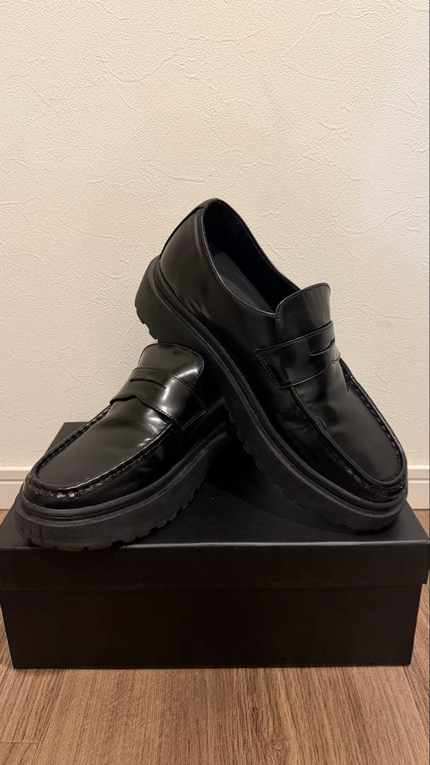 UNOS LOAFER ブラックレザー厚底