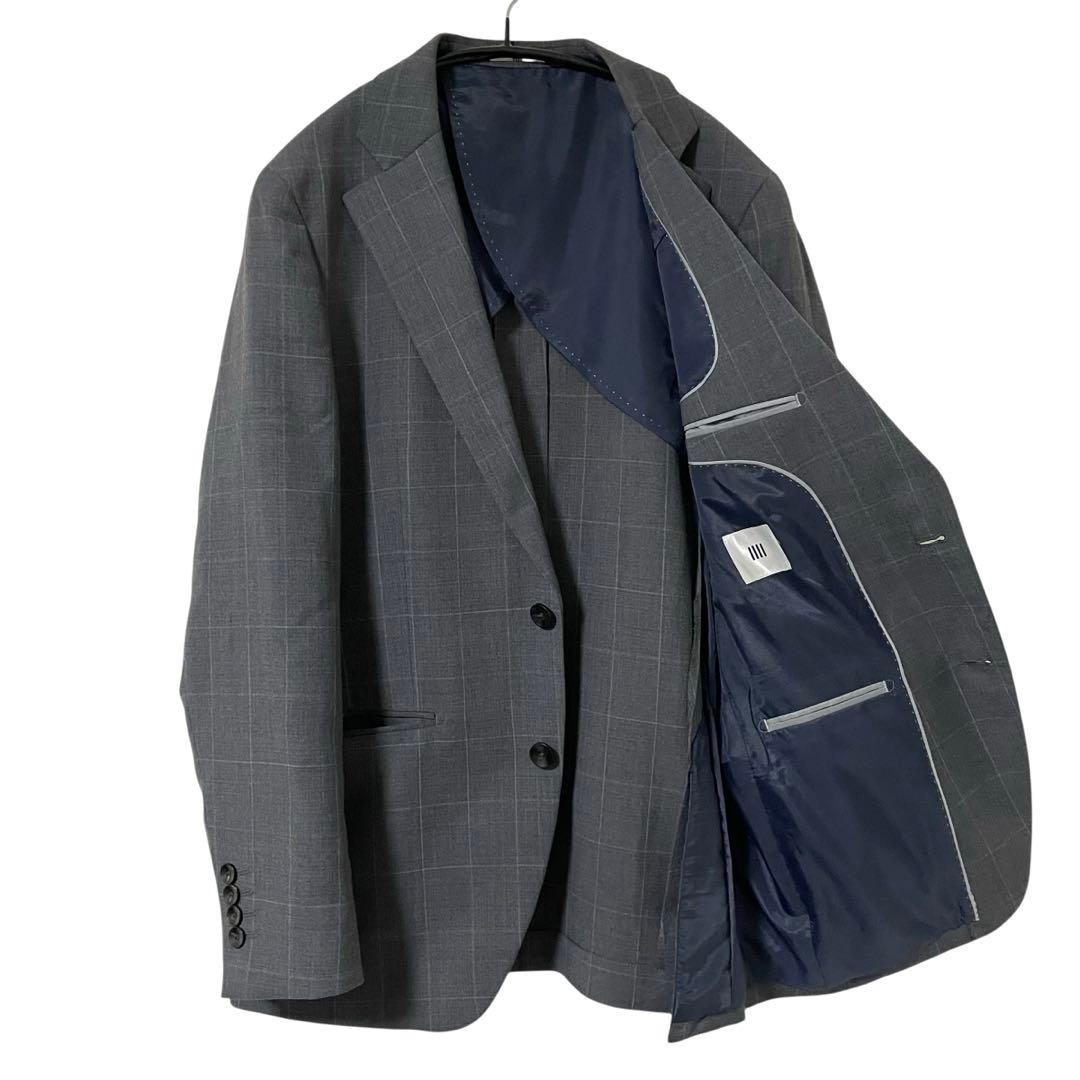 美品 スーツセレクト ビジネススーツ セットアップ ウィンドーペンチェック A5