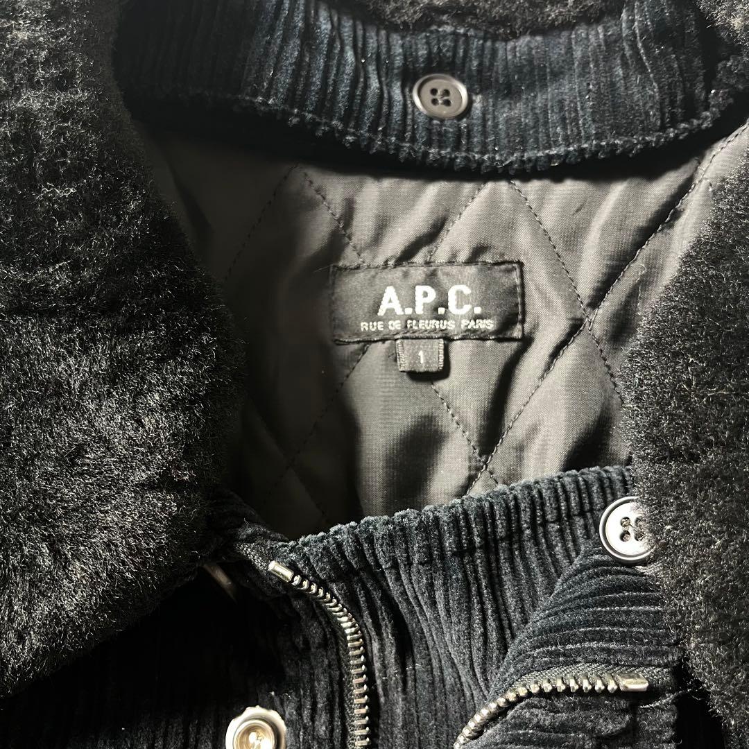 A.P.C. ブラックコーデュロイ　フライトジャケット　1