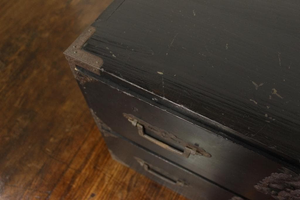 打出金具！庄内箪笥 古家具/古民家/時代箪笥/チェスト/和家具/古道具/古民具