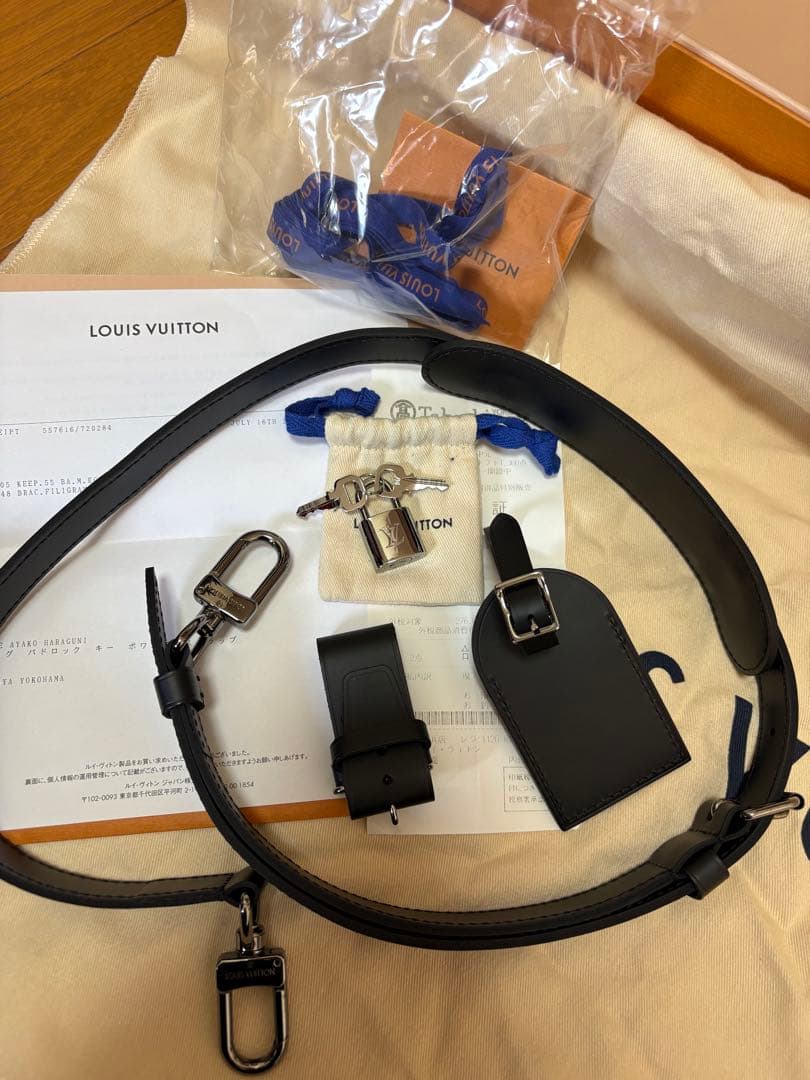 美品　ルイヴィトン　ＬＶ モノグラム・エクリプス キーポルバンドリエール55