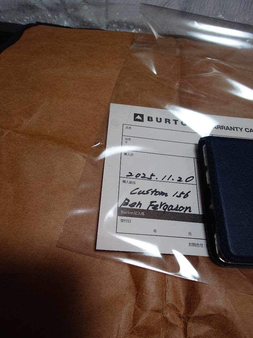 Burton CUSTOM 30周年記念レイトモデル156　ベン、ファンガーソン