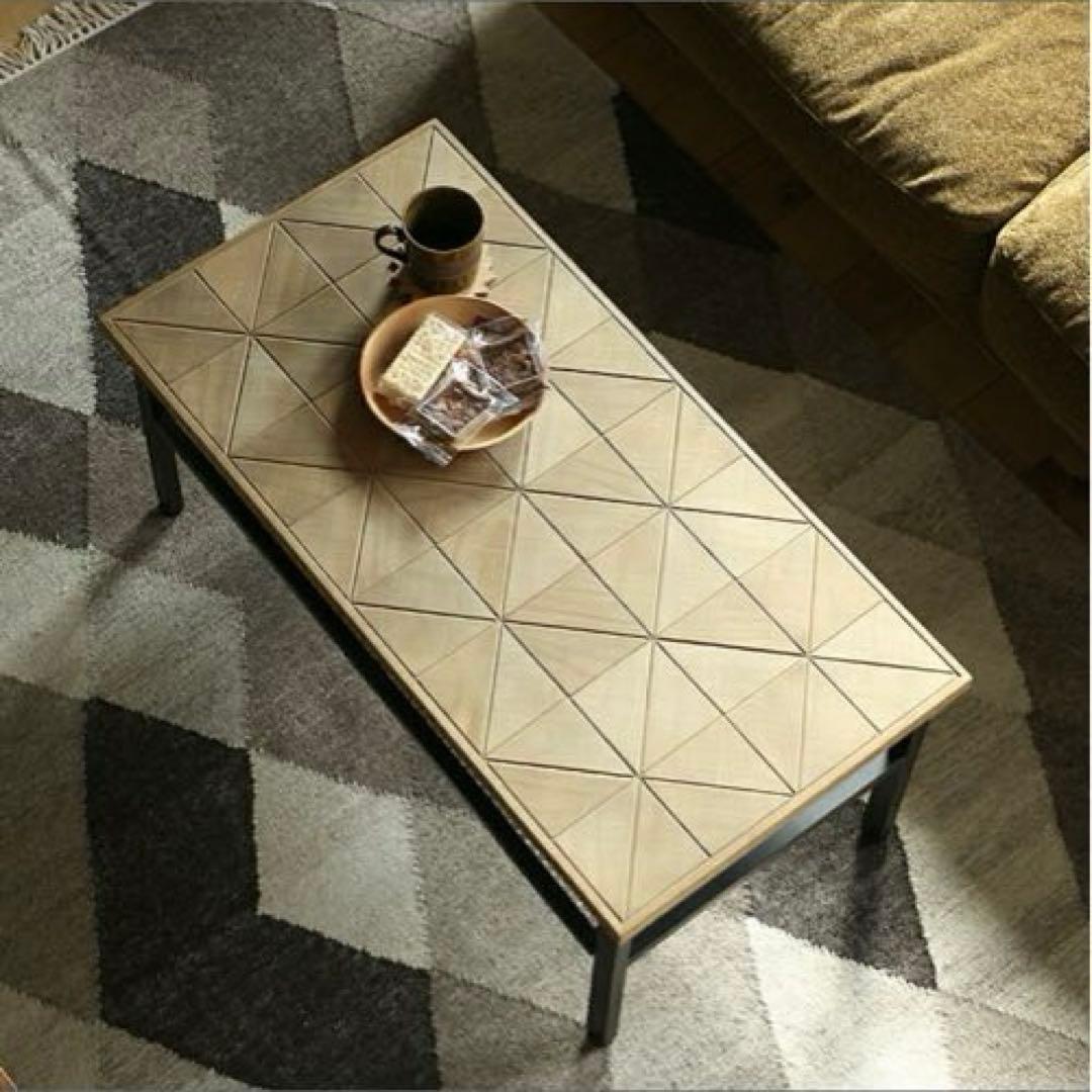 センターテーブル 90cm × 46cm 木製 スチール 黒