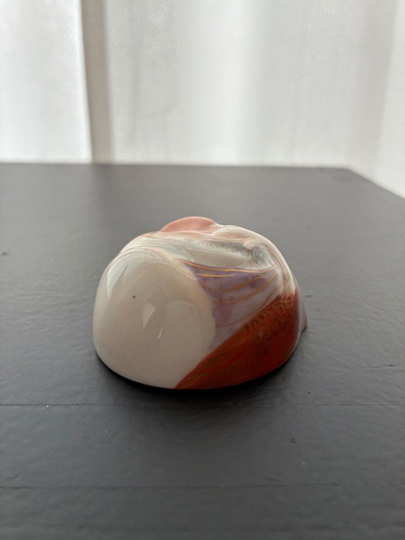 骨董 時代 美品 九谷 春画 お猪口 酒器 色彩 桃型 希少 レア コレクター