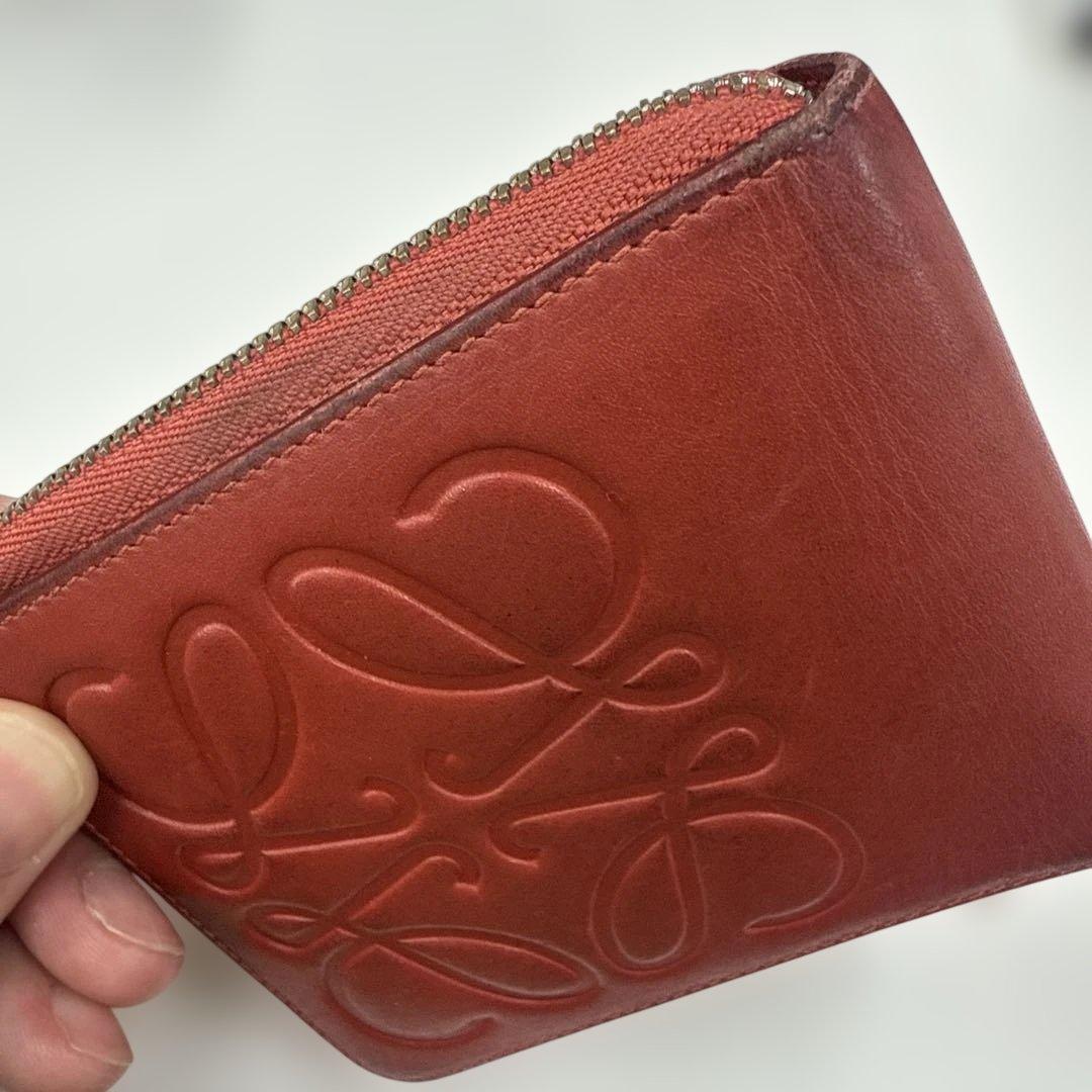LOEWE アナグラム ラウンドジップ 二つ折り財布