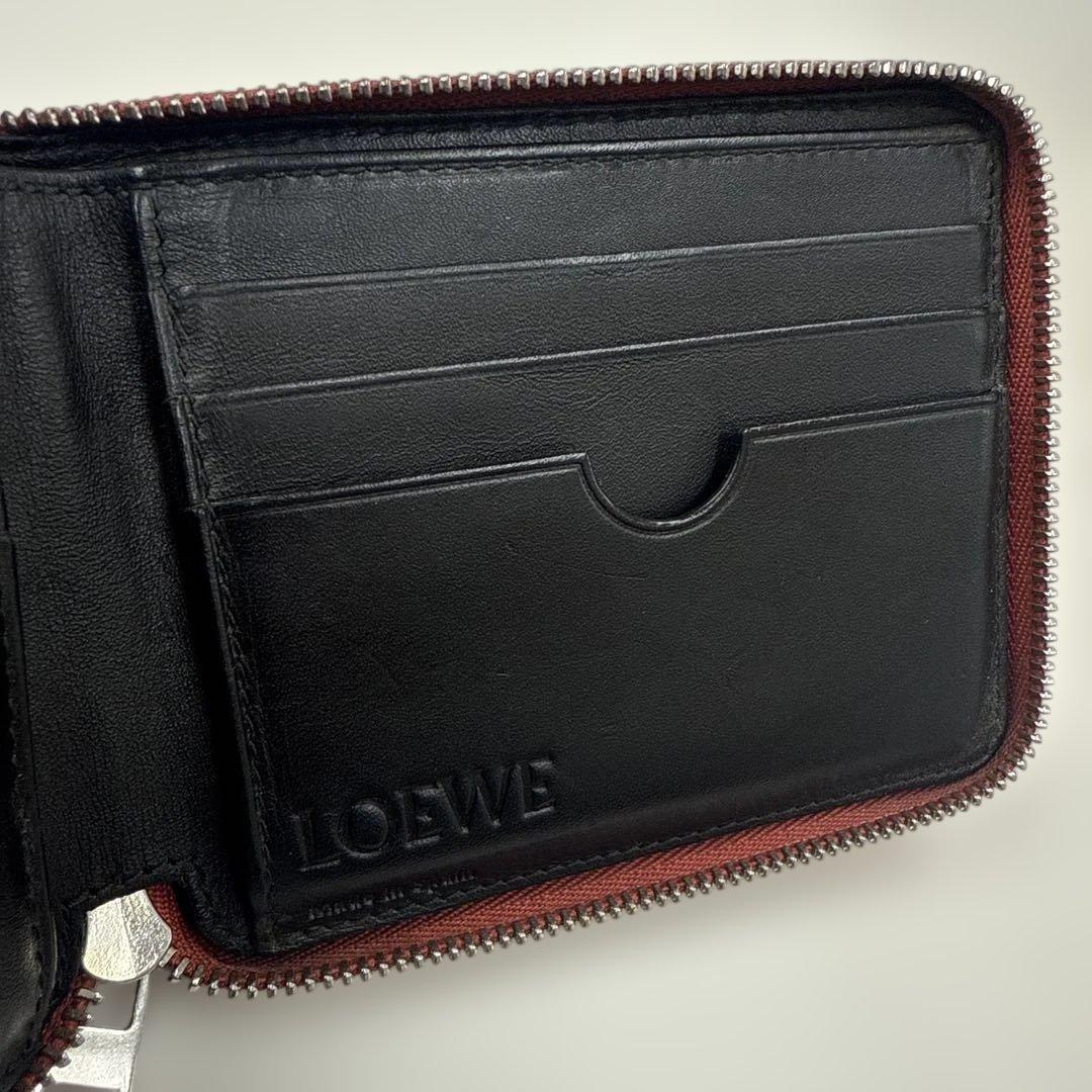 LOEWE アナグラム ラウンドジップ 二つ折り財布