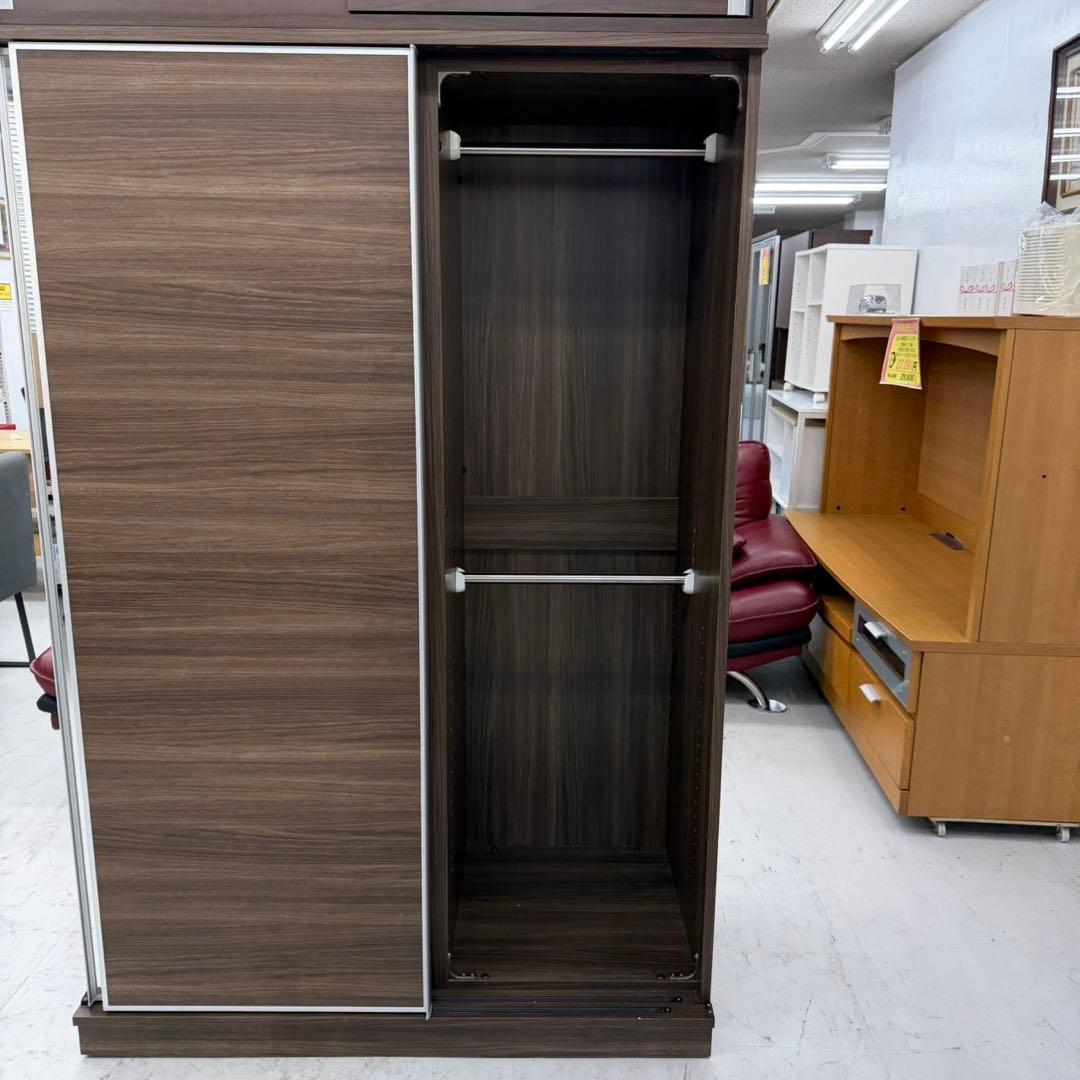 定価20万♪ ディノス 120cm幅ワードローブ クローゼット 衣類収納 木目調