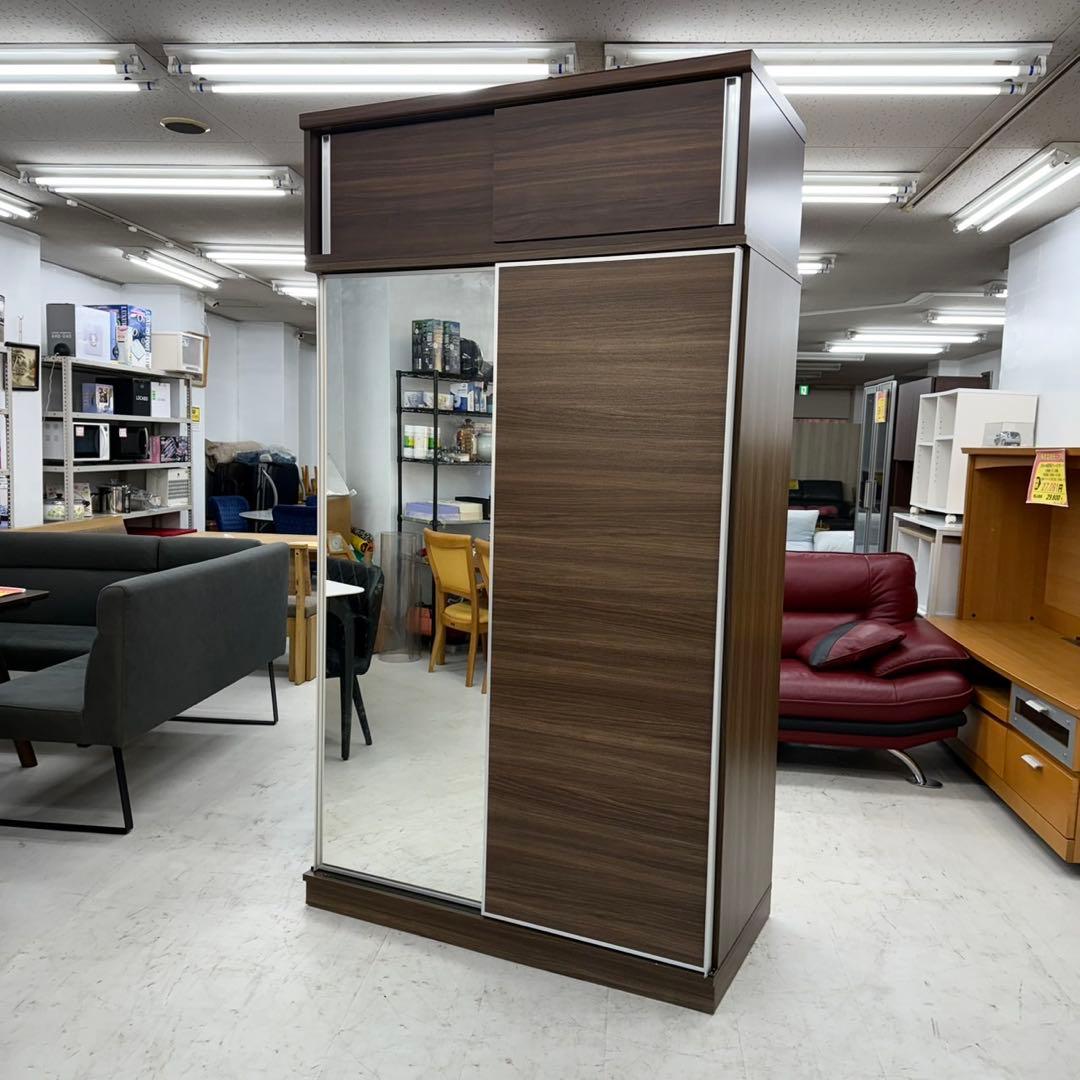 定価20万♪ ディノス 120cm幅ワードローブ クローゼット 衣類収納 木目調