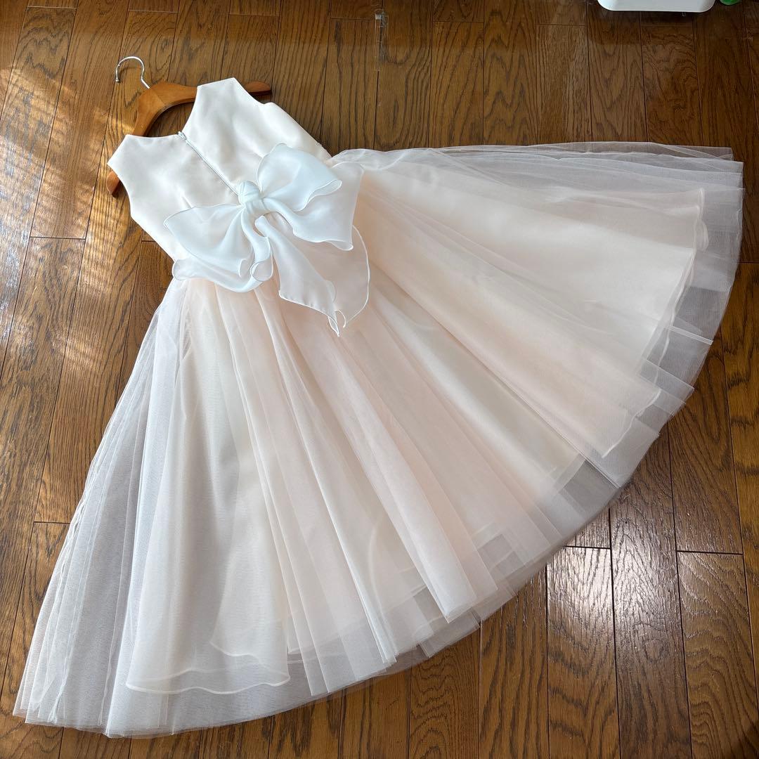 美品　DRESCCO サーモンピンクドレス　130