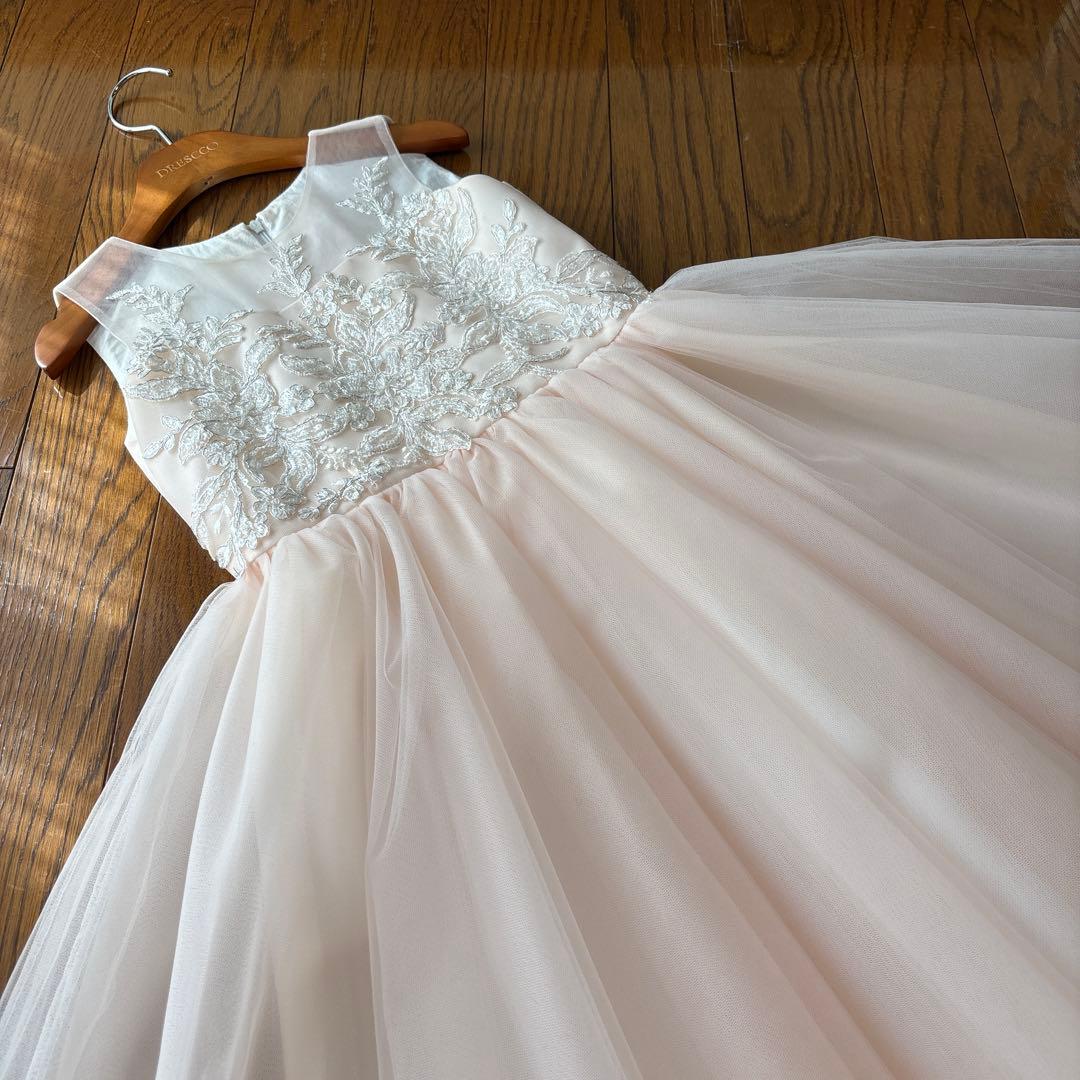 美品　DRESCCO サーモンピンクドレス　130