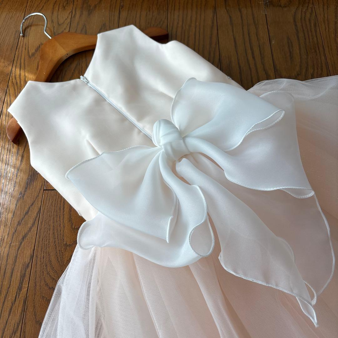 美品　DRESCCO サーモンピンクドレス　130