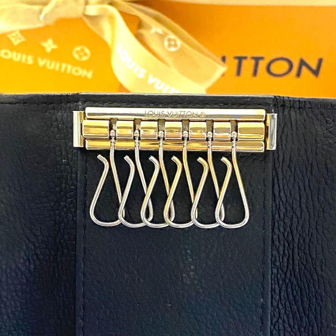 ルイ ヴィトン◎ミュルティクレ6 アンプラント ブラック エンボス 型押し