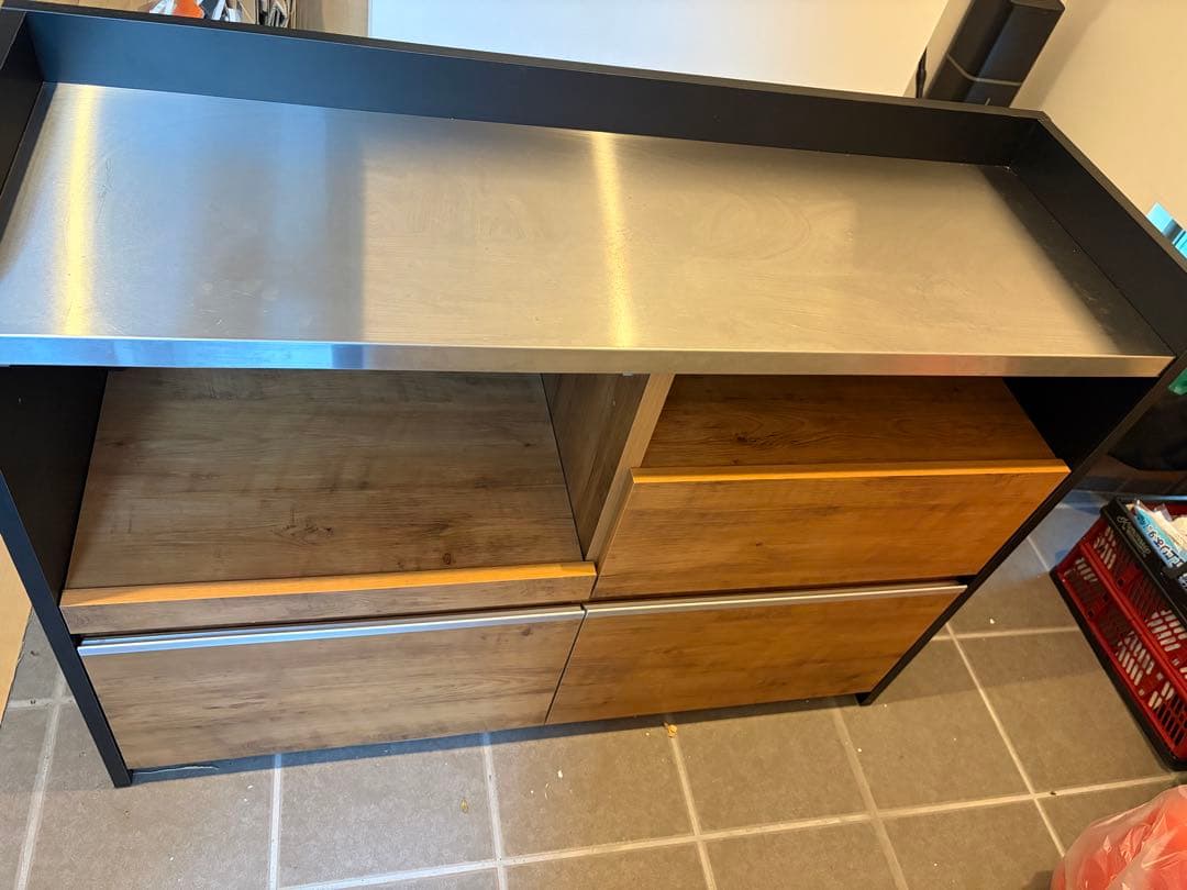 キッチンカウンター ステンレススチール天板　幅120cm