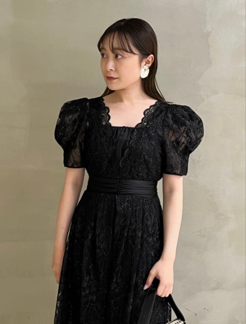 LILY BROWN レイヤードシャイニーグラスドレス