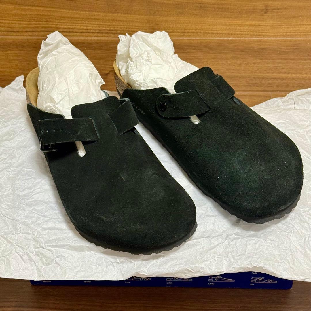 BIRKENSTOCK Boston スウェードレザー ブラック 50 32.5