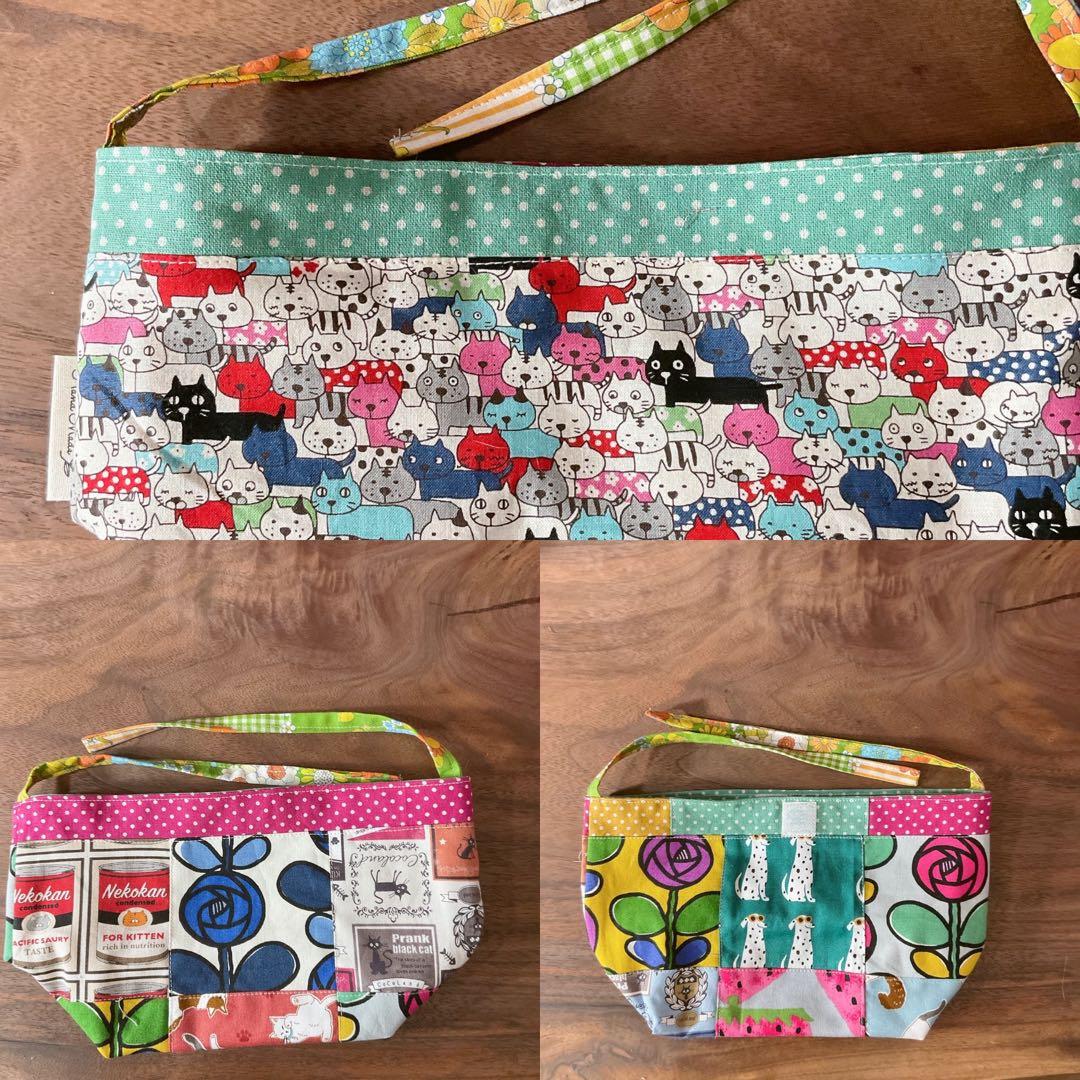 キラキラ⭐️　ランチバッグ&ファスナーポーチ