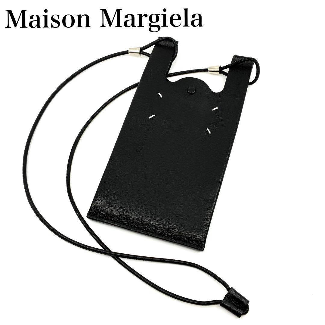 極美品✨ メゾンマルジェラ レザー ネックポーチ ショルダーバッグ スマホケース