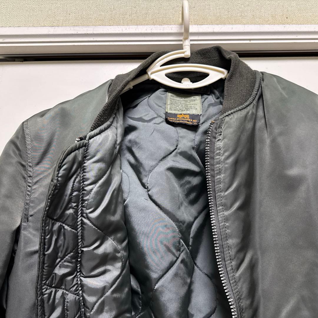 ALPHA MA-1 USA製ビンテージ 裏地同色　MIL-J-82790I