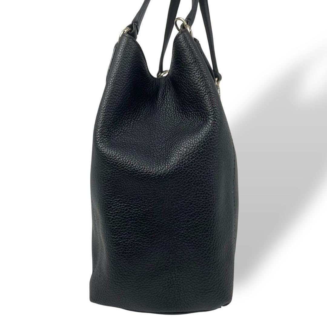 美品 4884 COACH コーチ 2way トートバッグ レザー ブラック