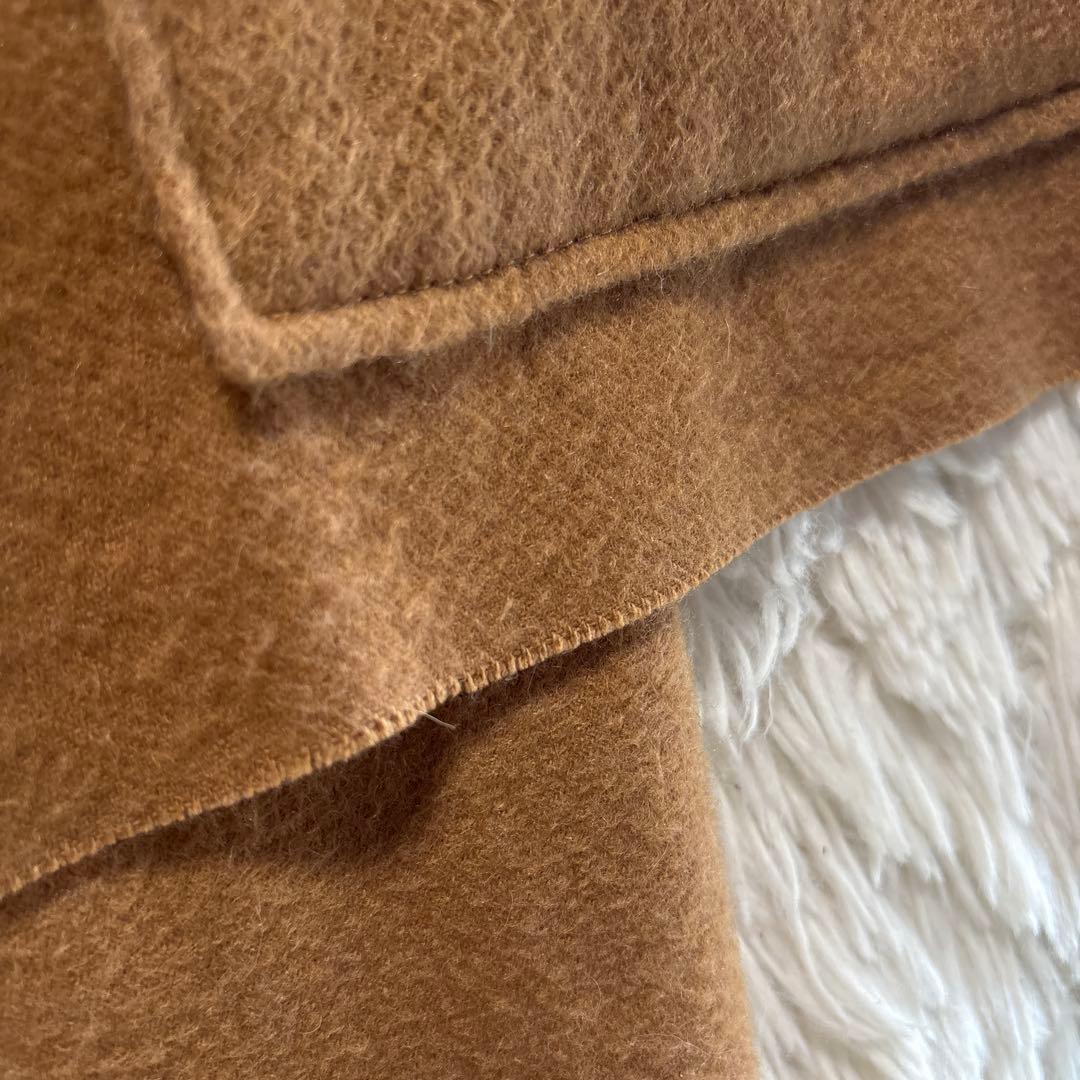 専用　 カシミア✨ダイアグラム　フォックスファー　ポンチョ　ケープ　ストール　茶