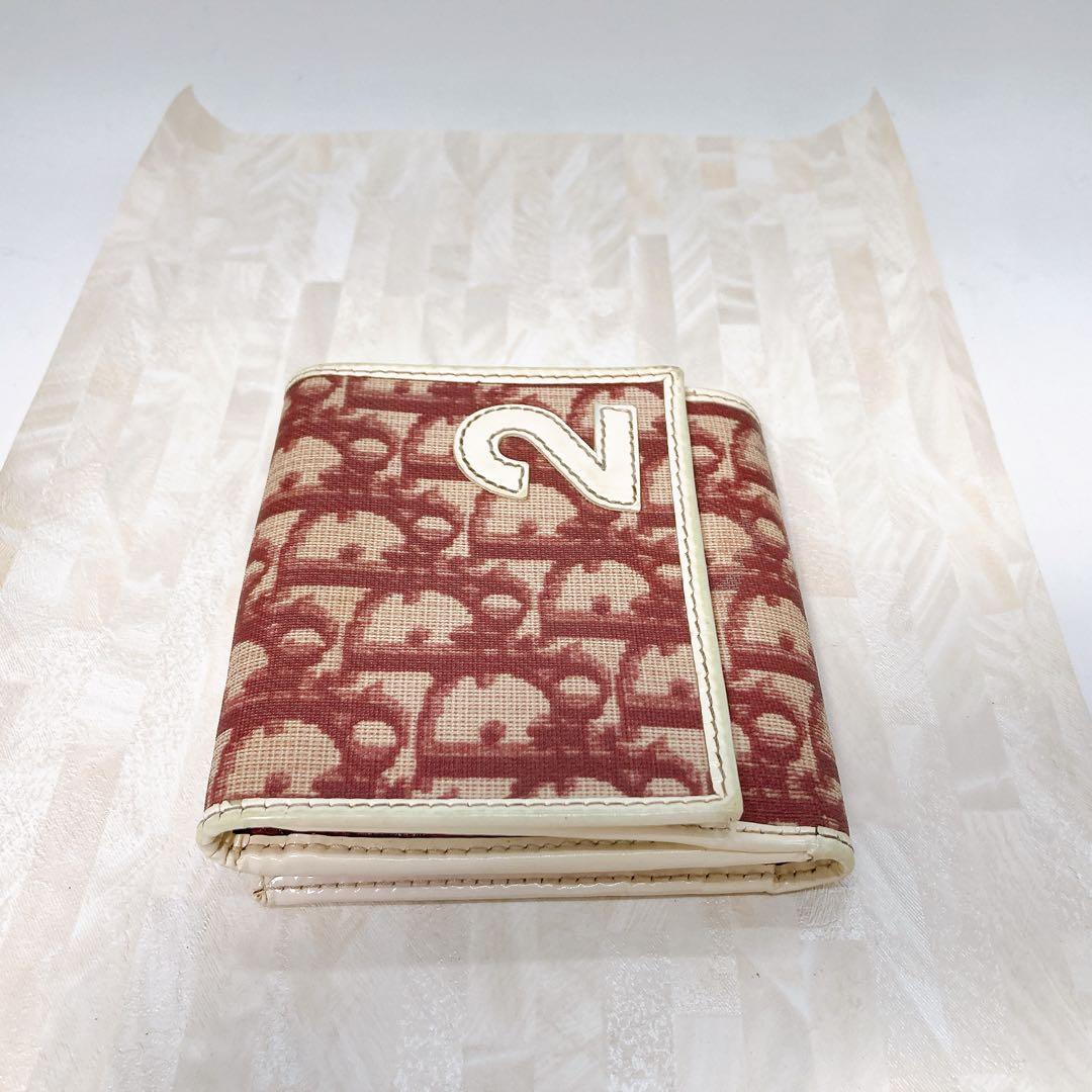 Christian Dior 二つ折り財布　トロッター　ベージュ　正規品