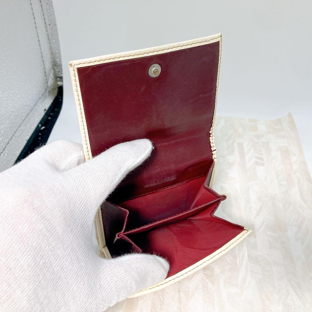 Christian Dior 二つ折り財布　トロッター　ベージュ　正規品