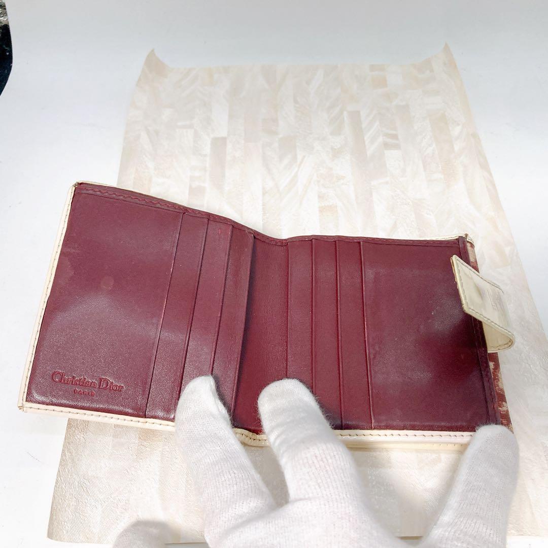 Christian Dior 二つ折り財布　トロッター　ベージュ　正規品