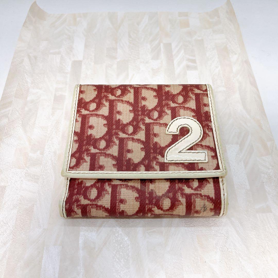 Christian Dior 二つ折り財布　トロッター　ベージュ　正規品