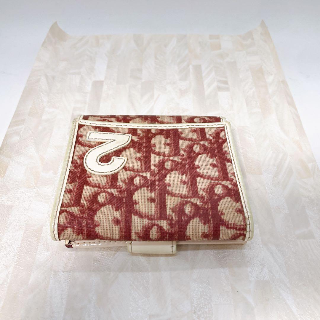 Christian Dior 二つ折り財布　トロッター　ベージュ　正規品