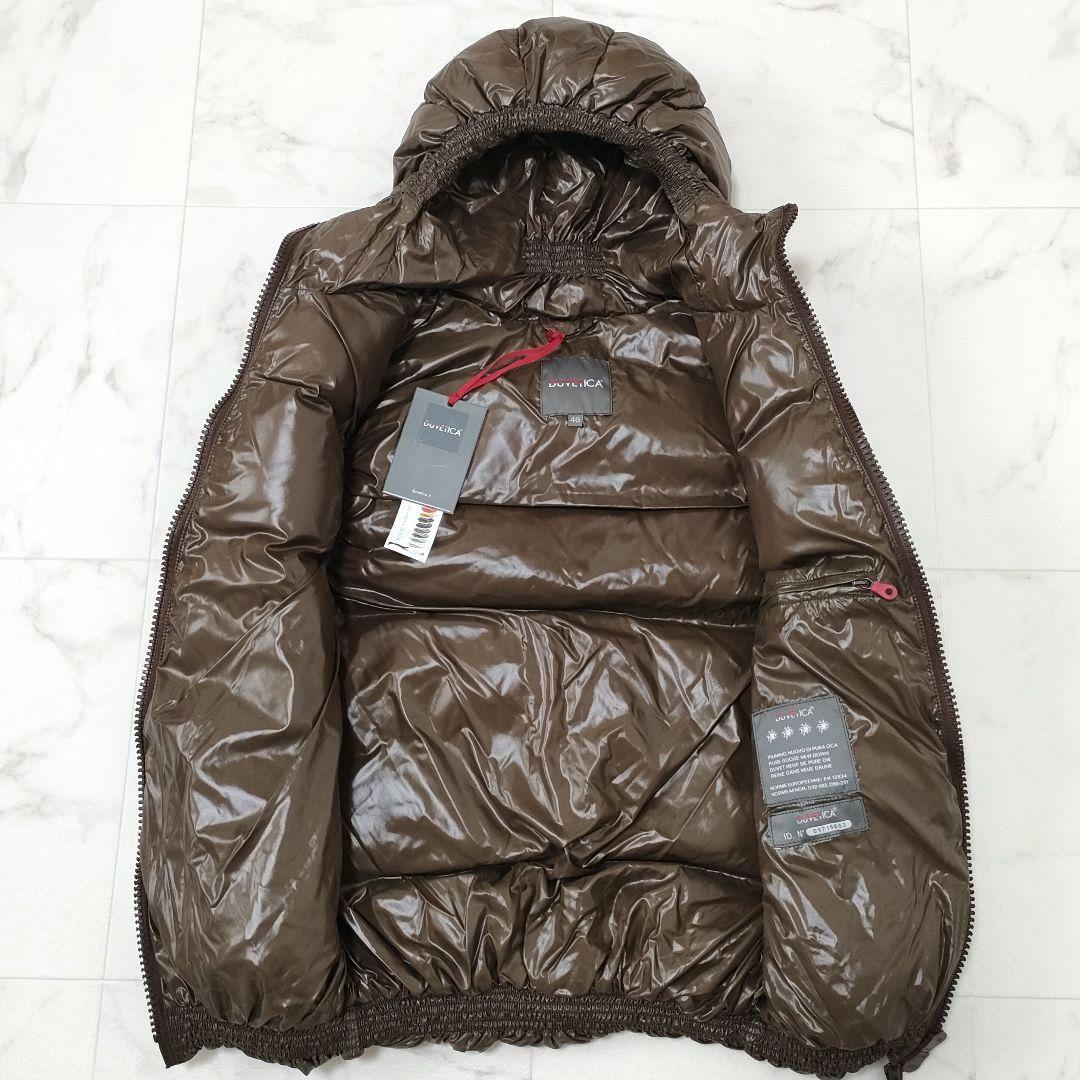 【新品タグ付き】デュベティカ　ダウンベスト　MAGNETE　光沢　ブラウン　46
