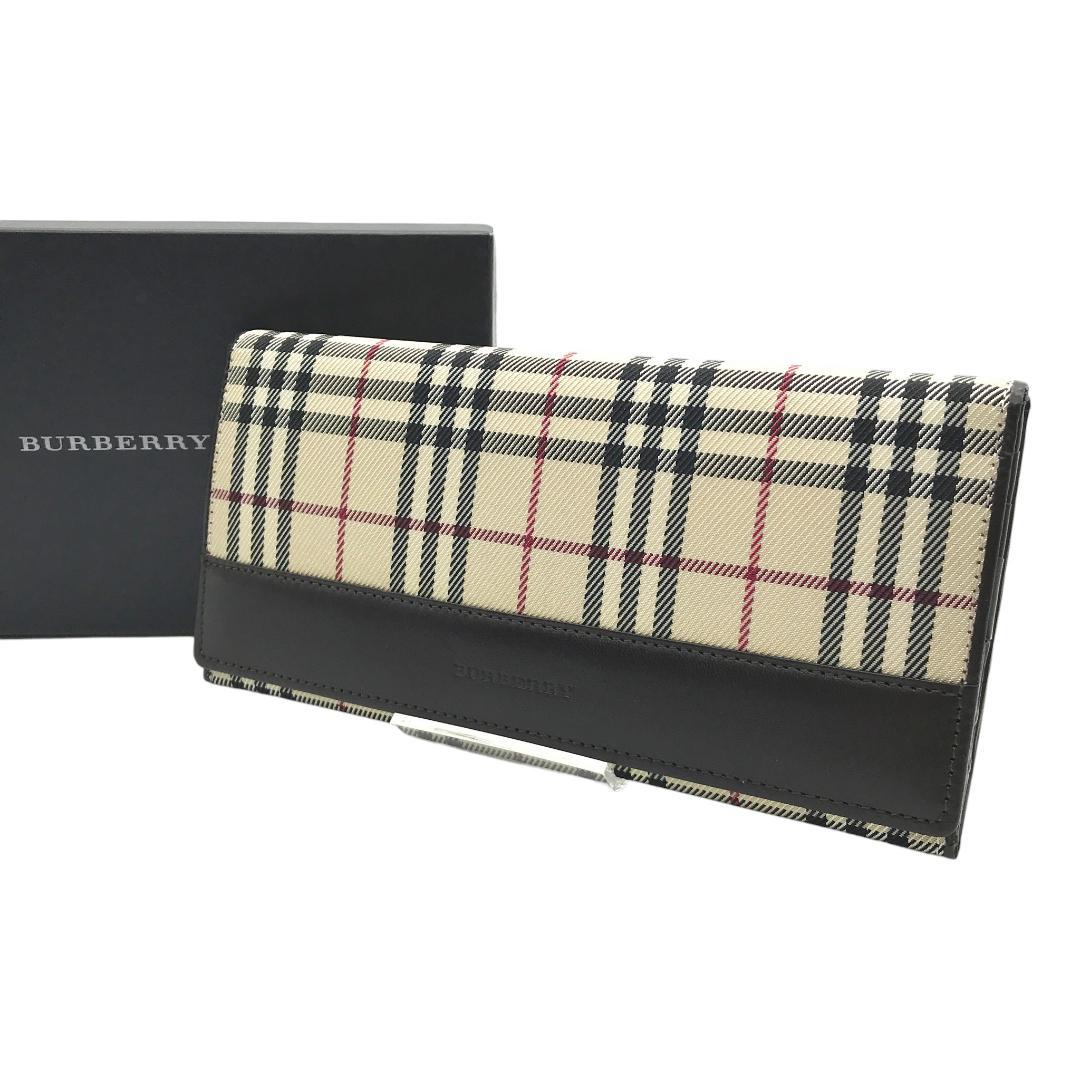 【未使用品】BURBERRY バーバリー ノバチェック 二つ折り 長財布