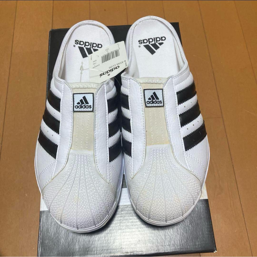 adidas スーパースタークロッグ　ホワイト/ブラック　新品　25.5センチ