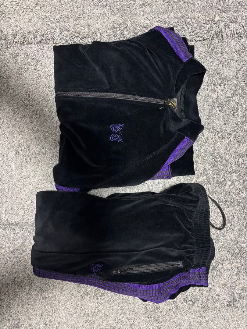 Needles 黒紫ベロアセットアップ