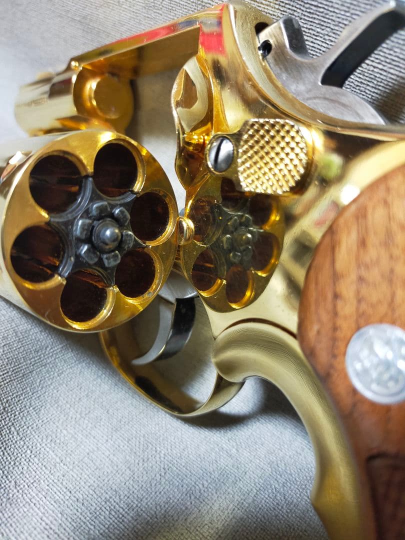 コクサイ S＆W M10 24k モデルガン 木製グリップ＋レザーホルスター