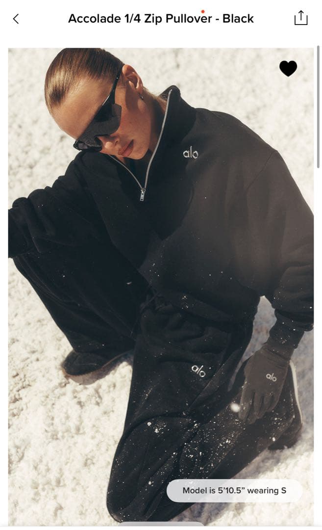美品 alo アロ ハーフジップ トレーナー スウェット ブラック