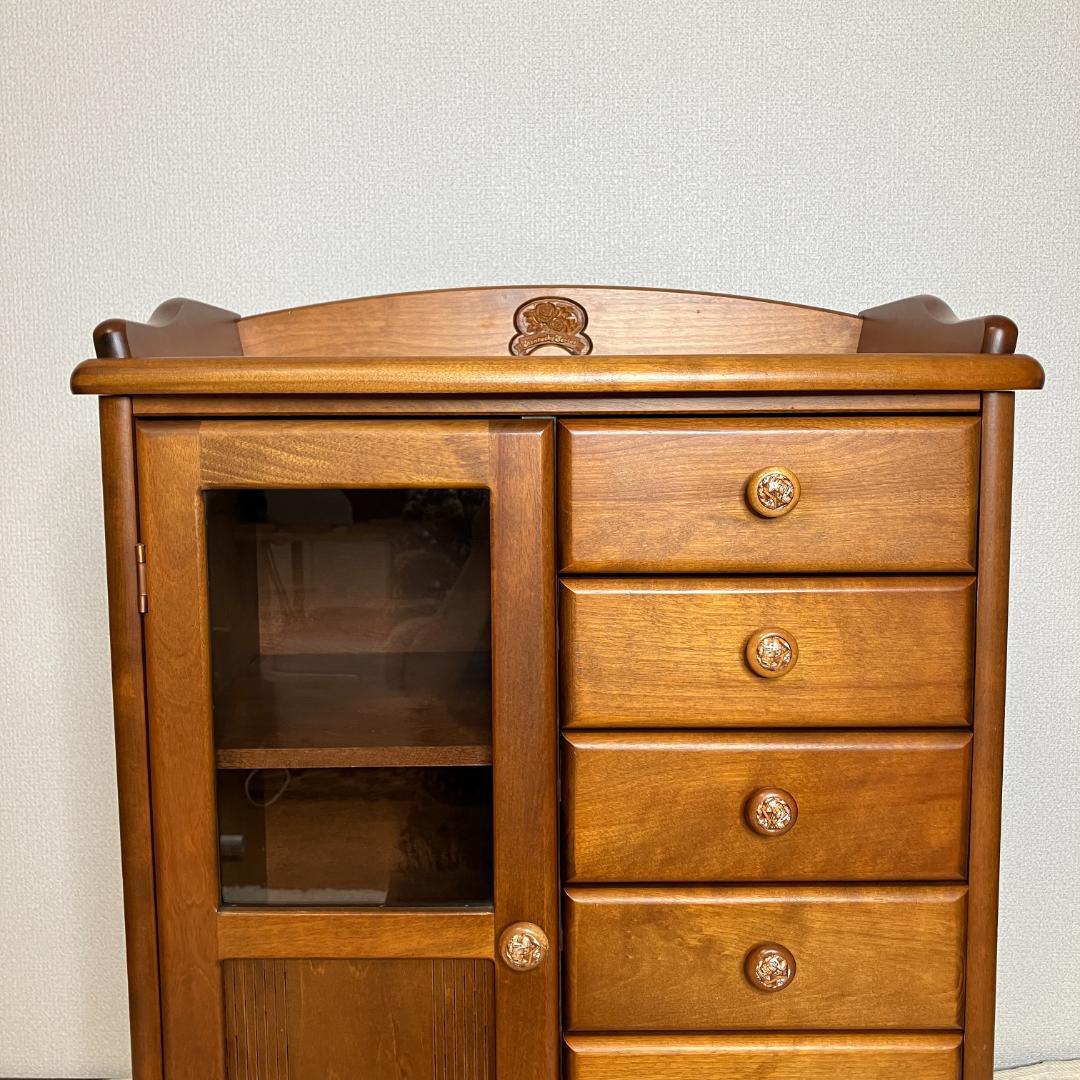 レトロ　曙工芸　サイドキャビネット　8段　収納棚　飾り棚　食器棚