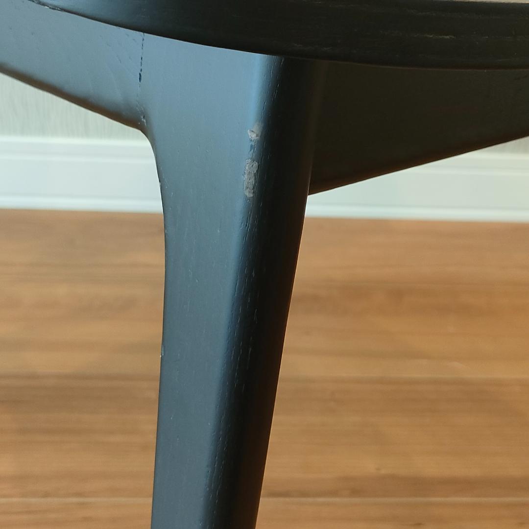 ラタン　ダイニングチェア　ブラック　ウッドラタンチェア