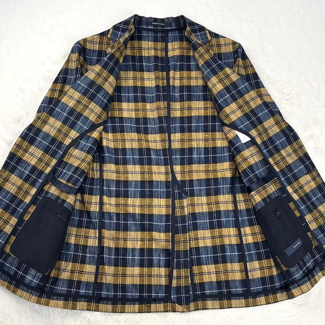 極希少 TAGLIATORE G-SAHARA タータンチェック ブレザー 48