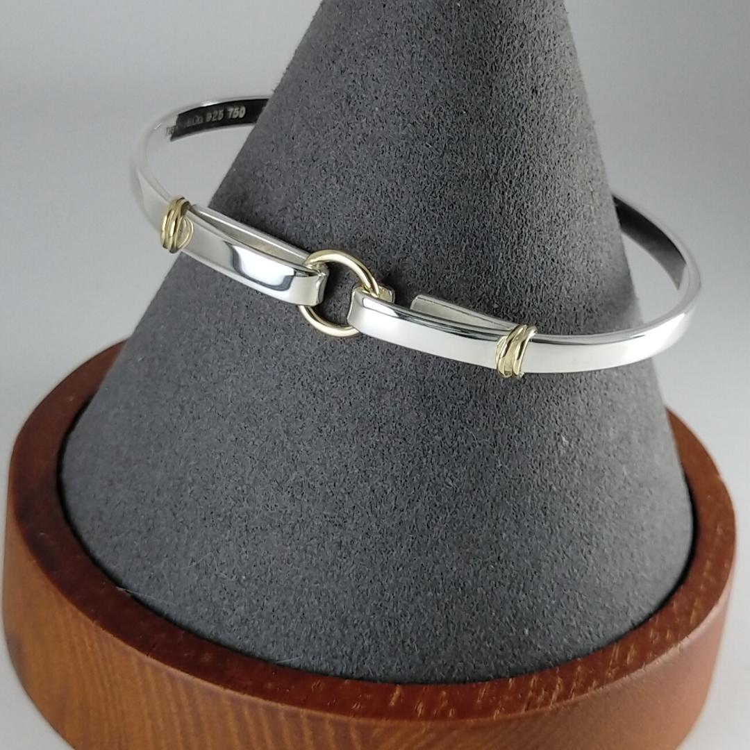 ★SALE★【ティファニー】フック　サークル　コンビ　バングル　2420