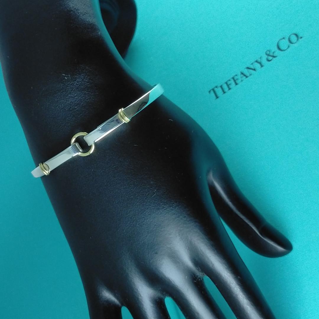 ★SALE★【ティファニー】フック　サークル　コンビ　バングル　2420