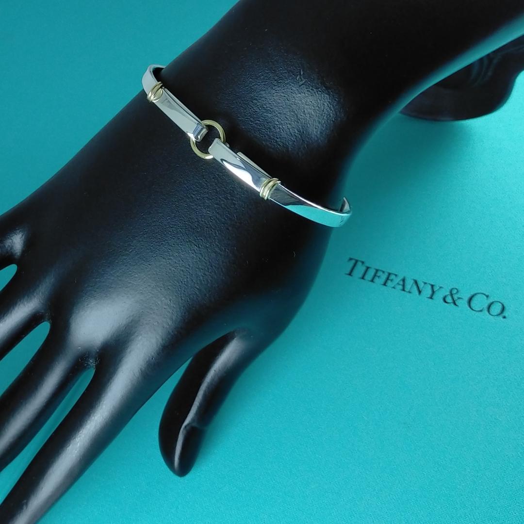 ★SALE★【ティファニー】フック　サークル　コンビ　バングル　2420