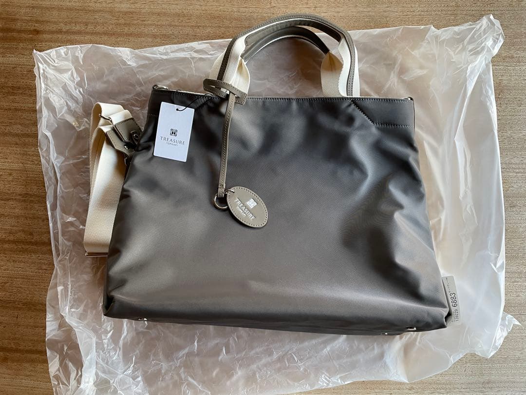 新品未使用！トプカピ　ストライプハンドル ナイロン 2way トートバッグ