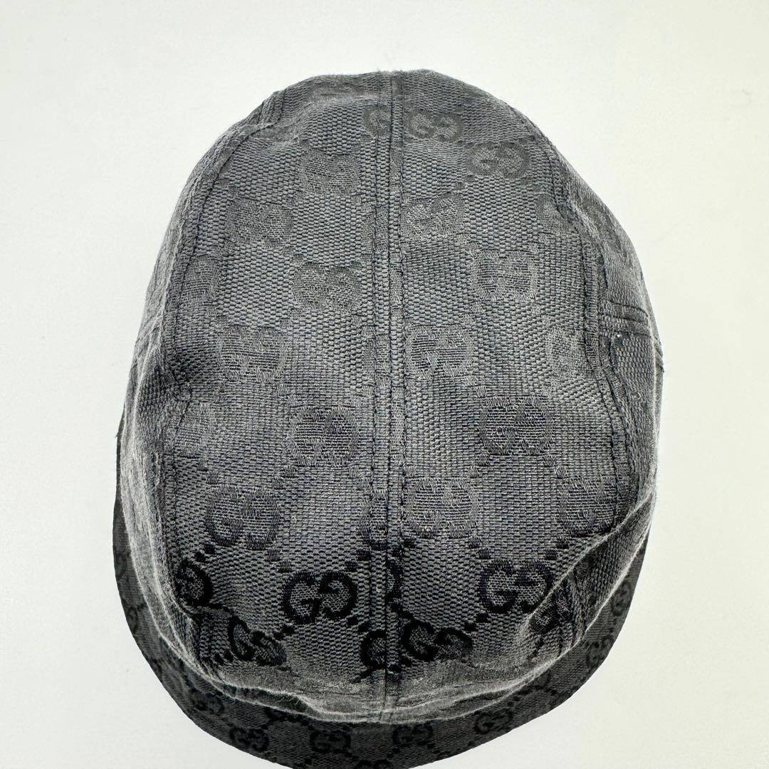 GUCCI グッチ　バケットハット　ブラック　GG柄　Mサイズ