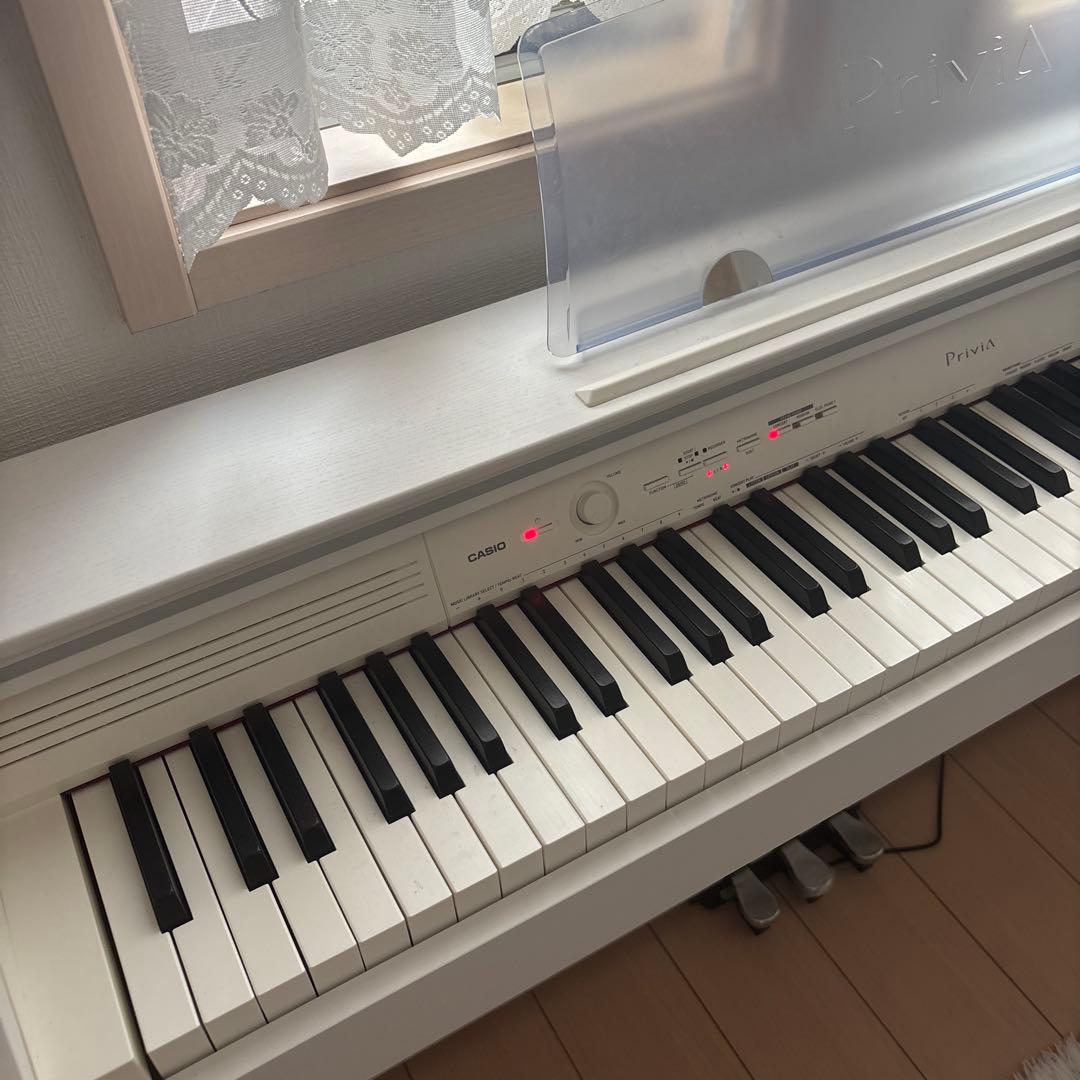 【n.さま専用 】引き取り限定:ホワイト電子ピアノと椅子セット