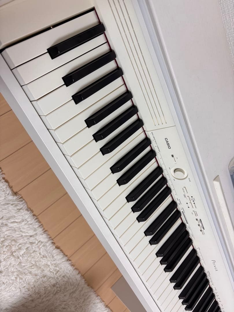 【n.さま専用 】引き取り限定:ホワイト電子ピアノと椅子セット