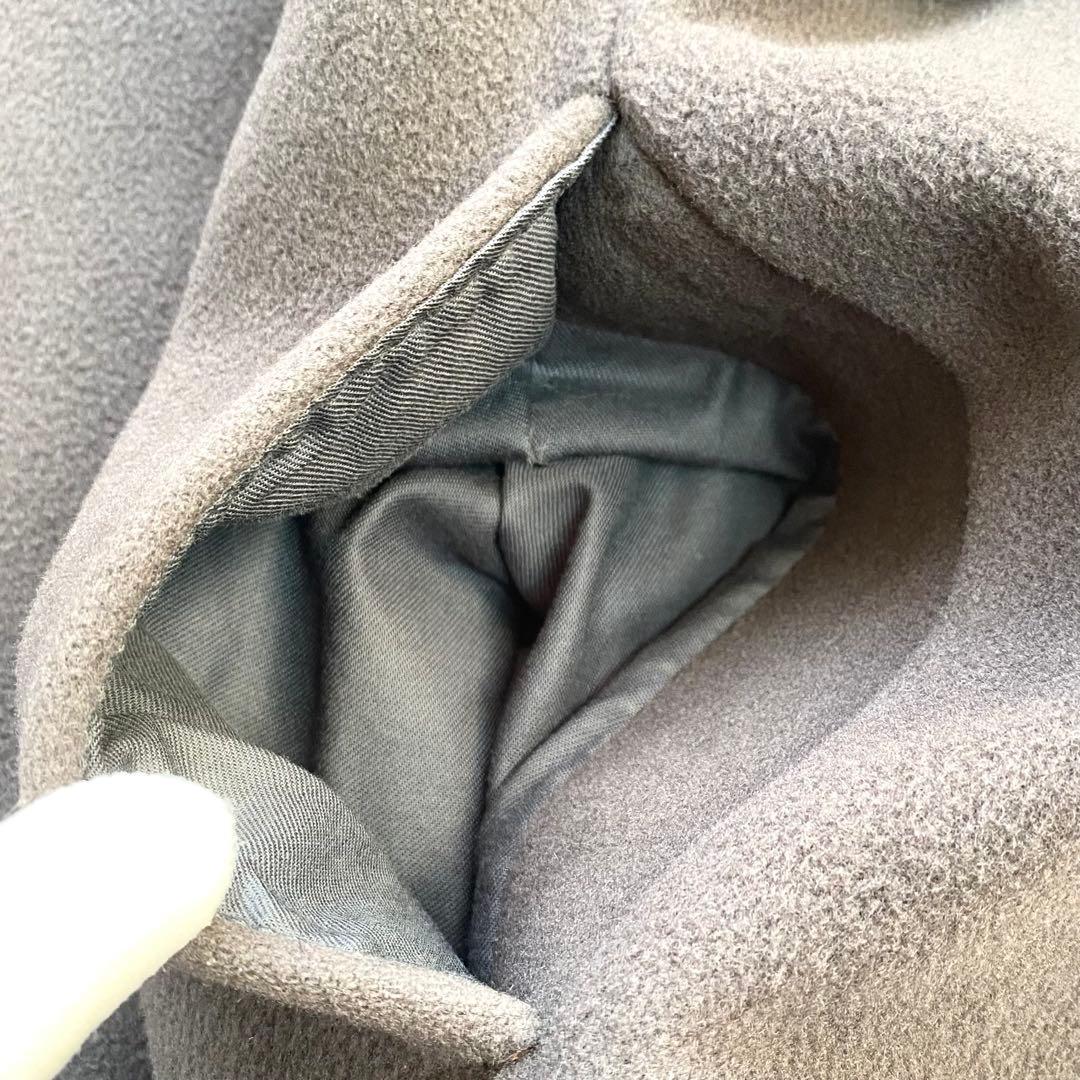 近年モデル　Noble MTRカラーレスジップショートコート　カシミヤ混　茶色