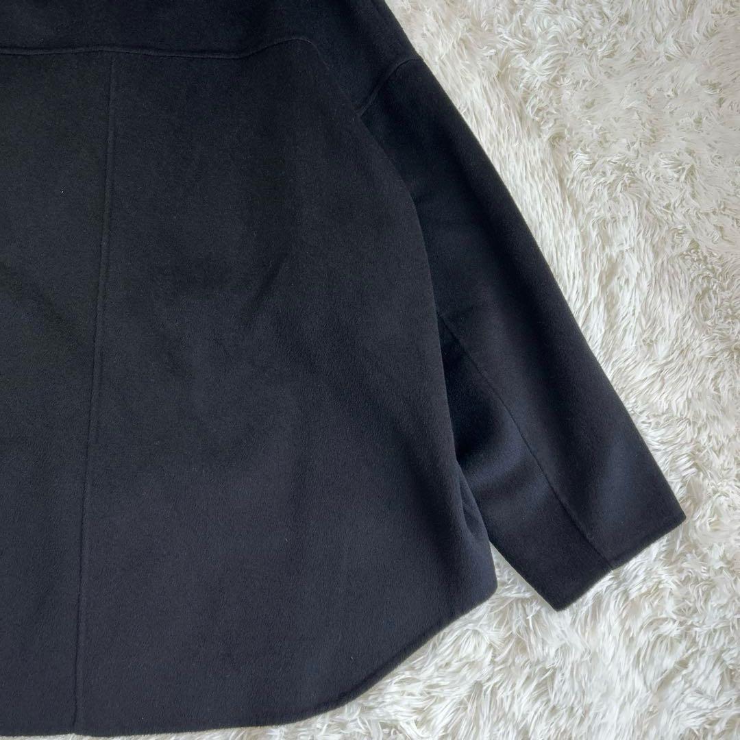 ✨美品✨フレームワーク ハミルトンリバークルーネックコート ブラック 38